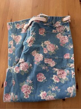 NWT! BiBi Pink Floral Denim Pants 3X